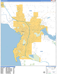 Bellingham Wall Map Basic Style 2026