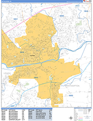 Bethlehem Wall Map Basic Style 2026