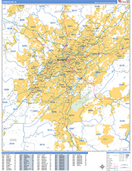 Birmingham Wall Map Basic Style 2026
