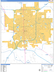 Bloomington Wall Map Basic Style 2026