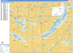 Bloomington Wall Map Basic Style 2026