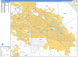Boise Wall Map Basic Style 2026