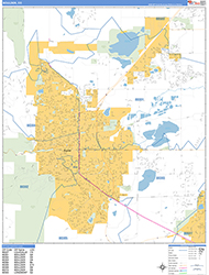 Boulder Wall Map Basic Style 2026
