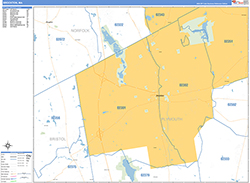 Brockton Wall Map Basic Style 2026