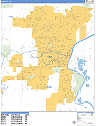Corvallis Wall Map Basic Style 2026