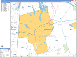 Danbury Wall Map Basic Style 2026