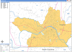 Danville Wall Map Basic Style 2026