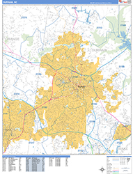 Durham Wall Map Basic Style 2026
