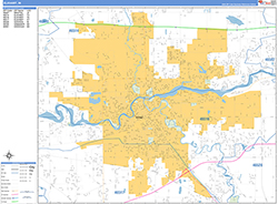 Elkhart Wall Map Basic Style 2026