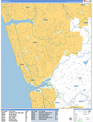 Encinitas Wall Map Basic Style 2026