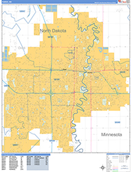 Fargo Wall Map Basic Style 2026