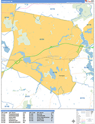 Framingham Wall Map Basic Style 2026