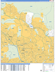 Glendale Wall Map Basic Style 2026