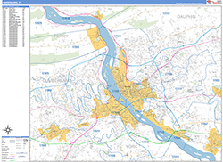 Harrisburg Wall Map Basic Style 2026