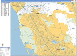Hayward Wall Map Basic Style 2026