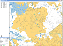 Huntersville Wall Map Basic Style 2026