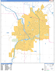 Janesville Wall Map Basic Style 2026