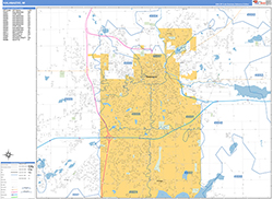 Kalamazoo Wall Map Basic Style 2026