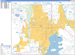 Kissimmee Wall Map Basic Style 2026