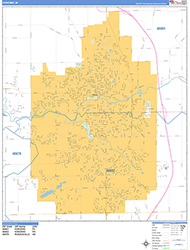 Kokomo Wall Map Basic Style 2026