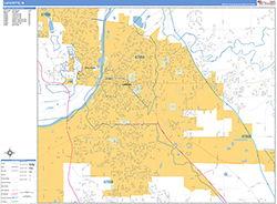 Lafayette Wall Map Basic Style 2026