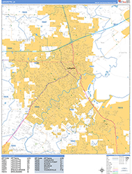 Lafayette Wall Map Basic Style 2026
