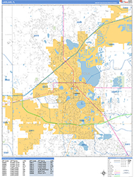 Lakeland Wall Map Basic Style 2026