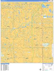 Lauderhill Wall Map Basic Style 2026