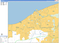 Lorain Wall Map Basic Style 2026