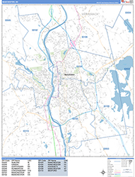 Manchester Wall Map Basic Style 2026