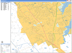 Mansfield Wall Map Basic Style 2026