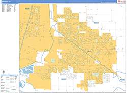 Manteca Wall Map Basic Style 2026