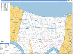 Metairie Wall Map Basic Style 2026