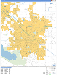 Nampa Wall Map Basic Style 2026