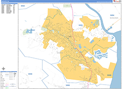 Novato Wall Map Basic Style 2026