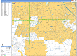 Pearland Wall Map Basic Style 2026