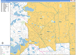 Pontiac Wall Map Basic Style 2026