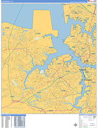 Portsmouth Wall Map Basic Style 2026
