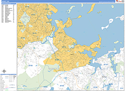 Quincy Wall Map Basic Style 2026