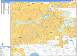 Riverside Wall Map Basic Style 2026