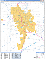 Rochester Wall Map Basic Style 2026