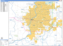 Rockford Wall Map Basic Style 2026