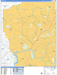 Roswell Wall Map Basic Style 2026