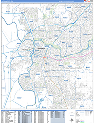 Sacramento Wall Map Basic Style 2026