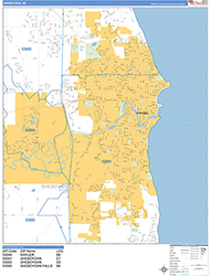 Sheboygan Wall Map Basic Style 2026