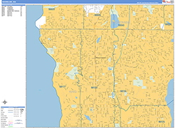 Shoreline Wall Map Basic Style 2026