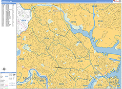 Somerville Wall Map Basic Style 2026