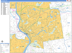 Springfield Wall Map Basic Style 2026