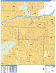 Tempe Wall Map Basic Style 2026