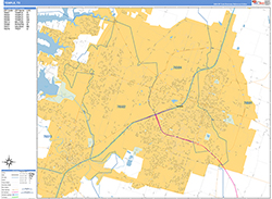 Temple Wall Map Basic Style 2026